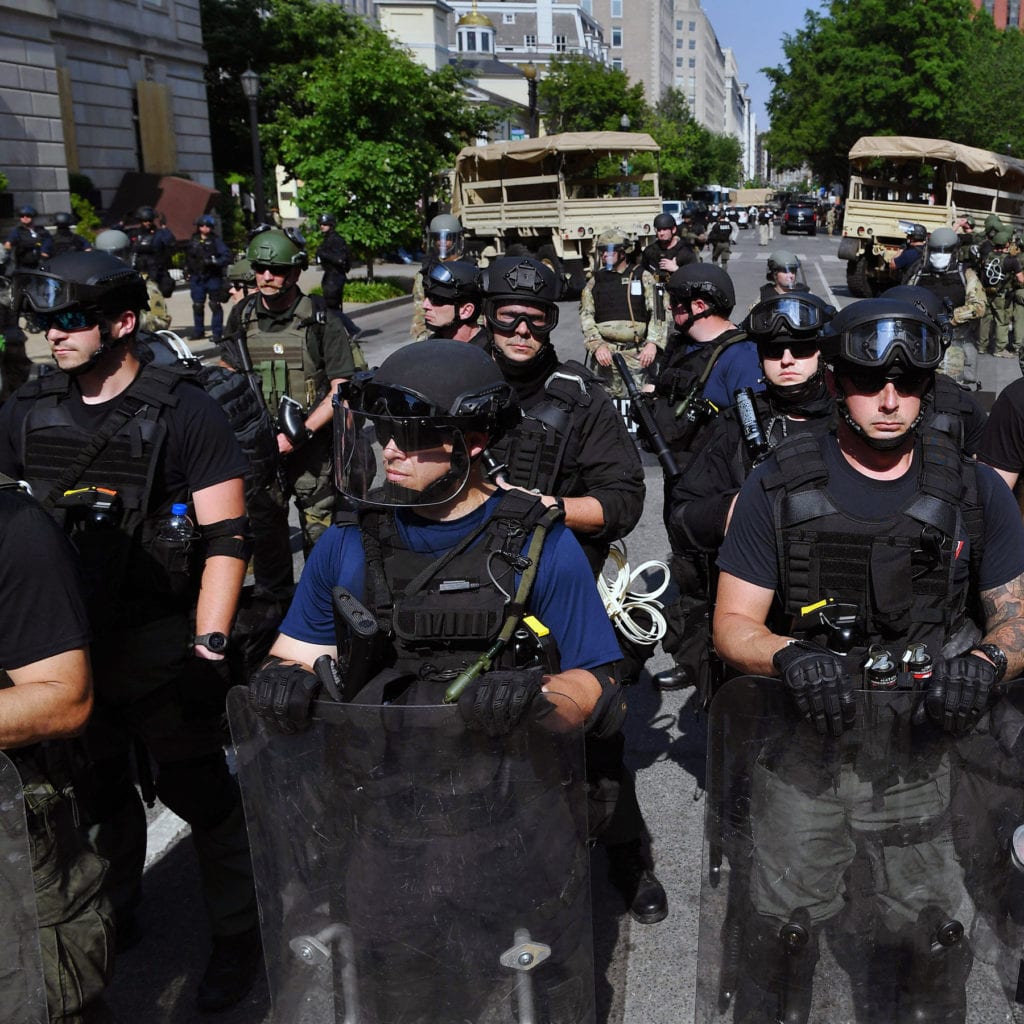 Heavily Armed Riot Police