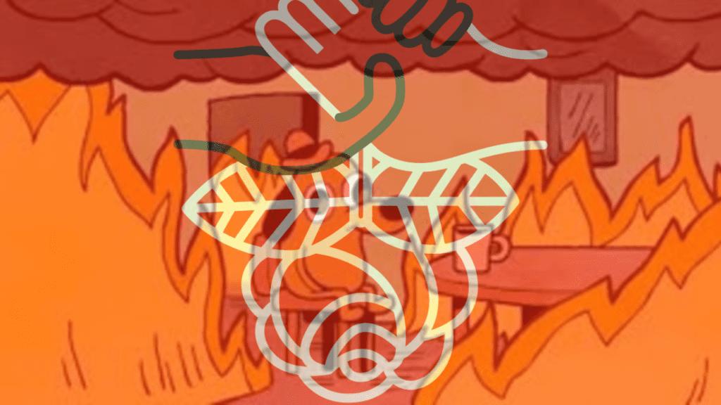 DSA BloNo Logo on Fire